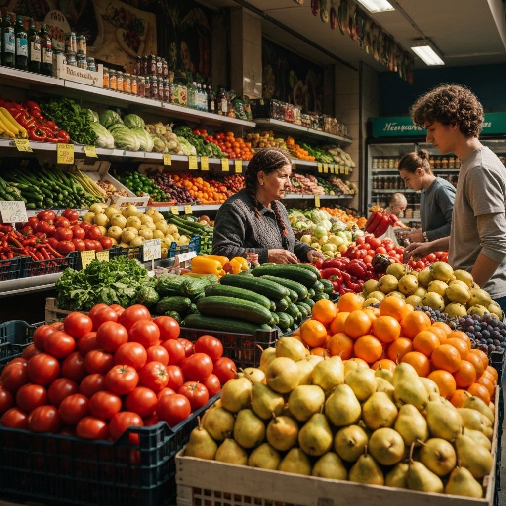 Пазаруване на продукти на пазара